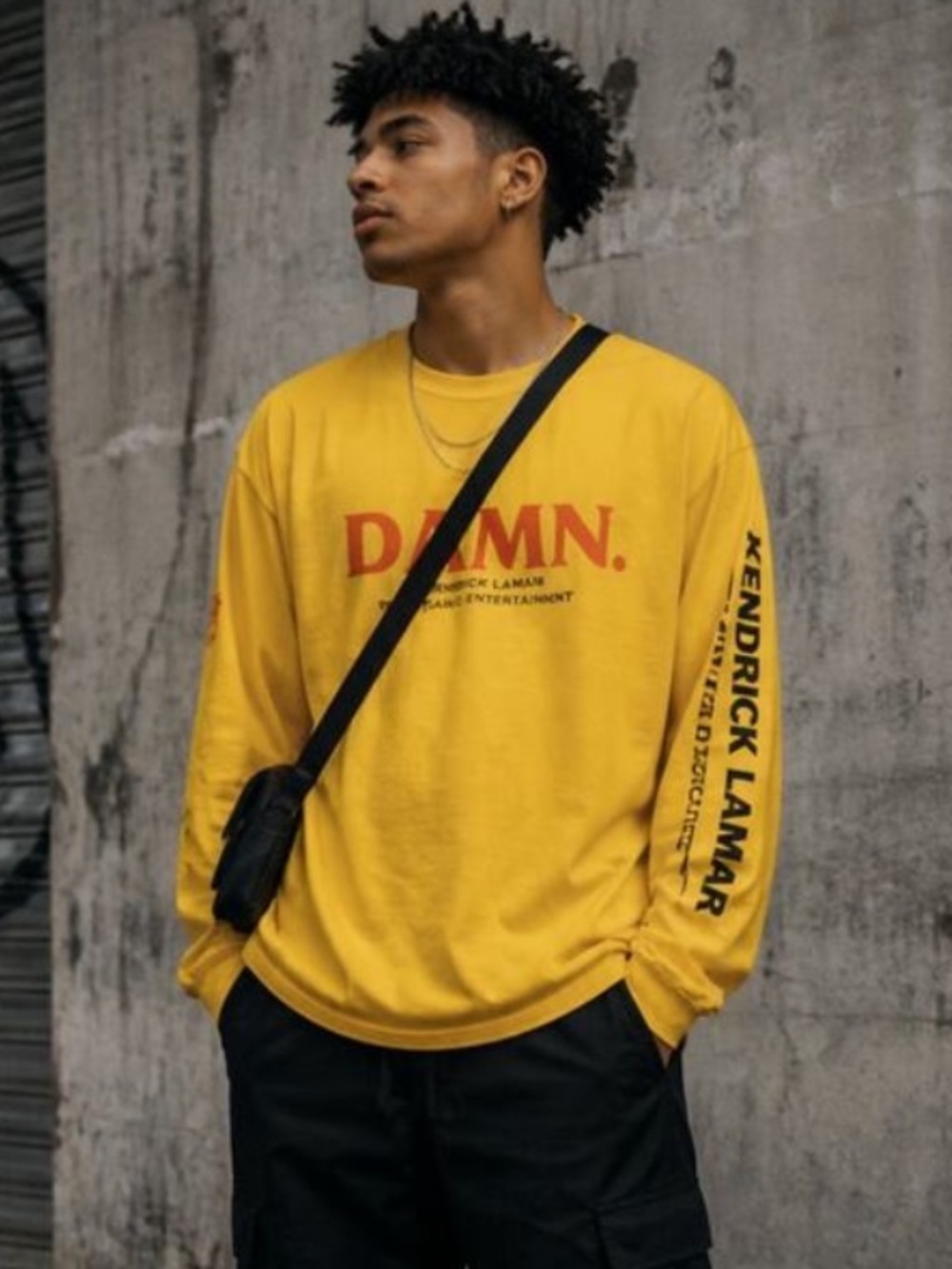 Kendrick Lamar DAMN Tour Yellow long sleeve Graphic tee